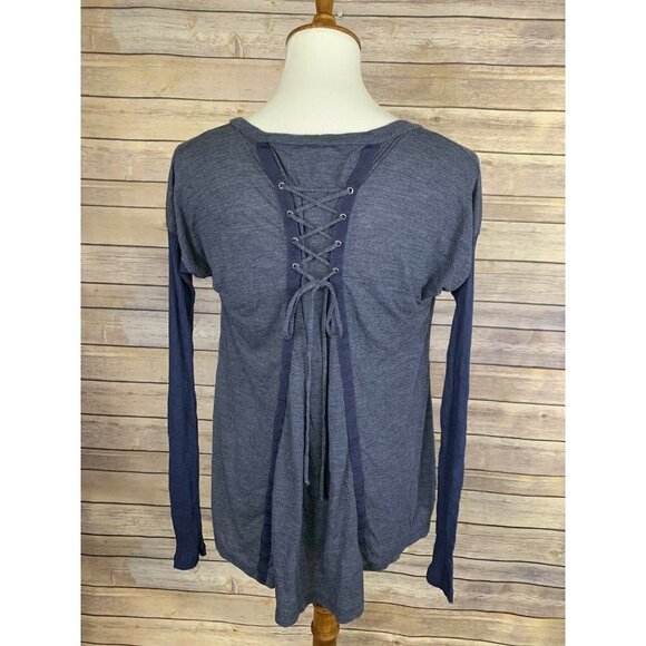 Splendid Medium Hi Lo Blouse Tie Back Detail - Picture 2 of 8